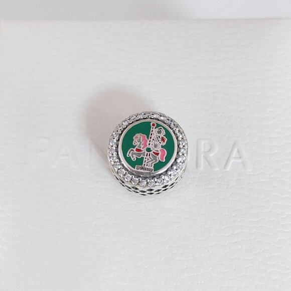 Pandora Dumbo Carousel Bead Charm Bracelet Pendant S925 Silver with box - Picture 7 of 7